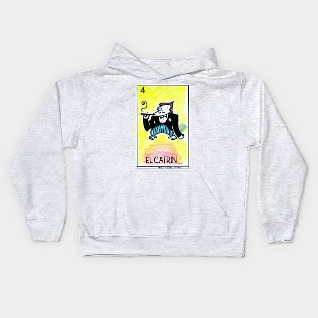 Loteria Apes #4: El Catrin Kids Hoodie by WalterMoore